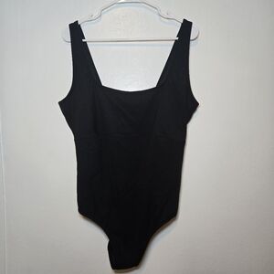 Fabletics Body Sculpting Sunset Scoop Swimsuit One Piece Black V Back Womens XL